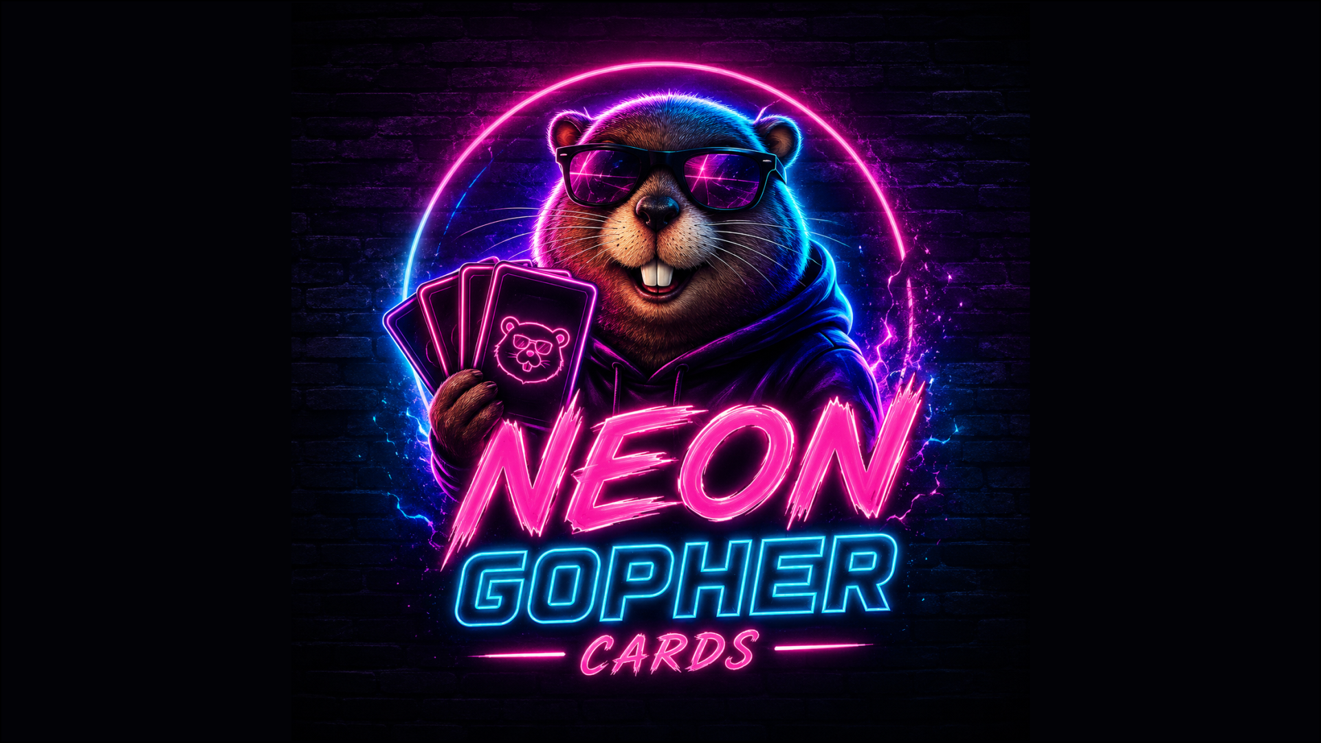 Neon Gopher Cards