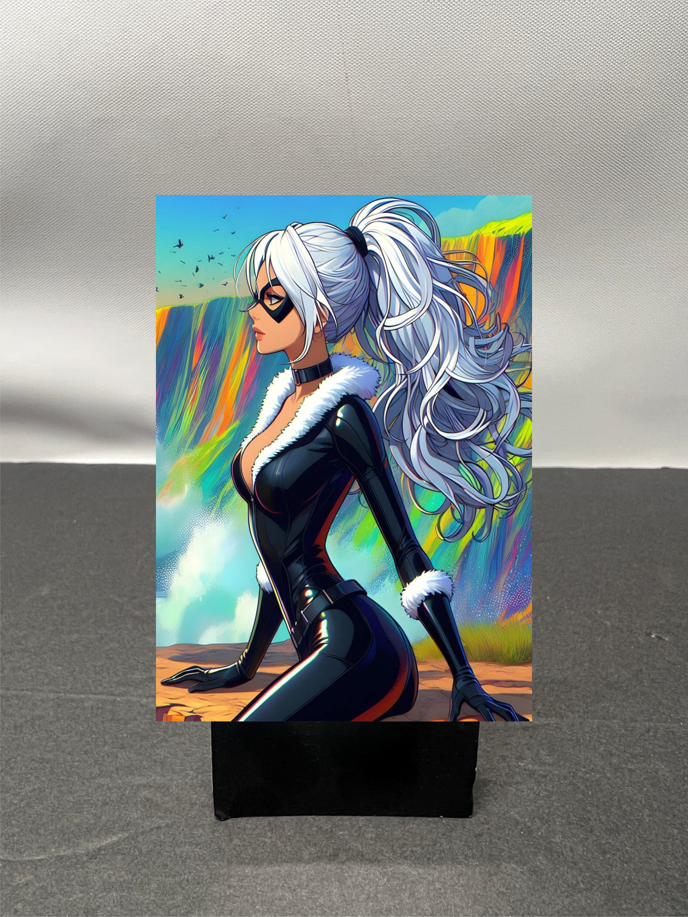 Black Cat Super Hero Custom Fan Art Trading Card c1262